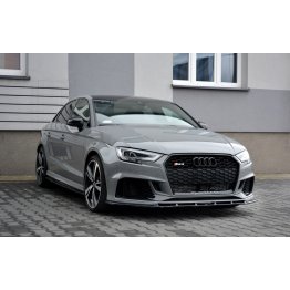 Накладка сплиттер на передний бампер на Audi RS3 8V Sedan